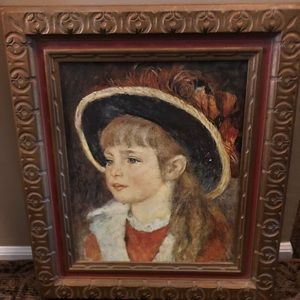 Reduced $15..Pierre Renoir framed portrait